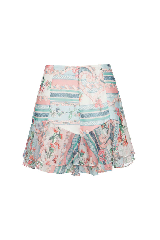 SHORT FLORAL ANNA OFF WHITE