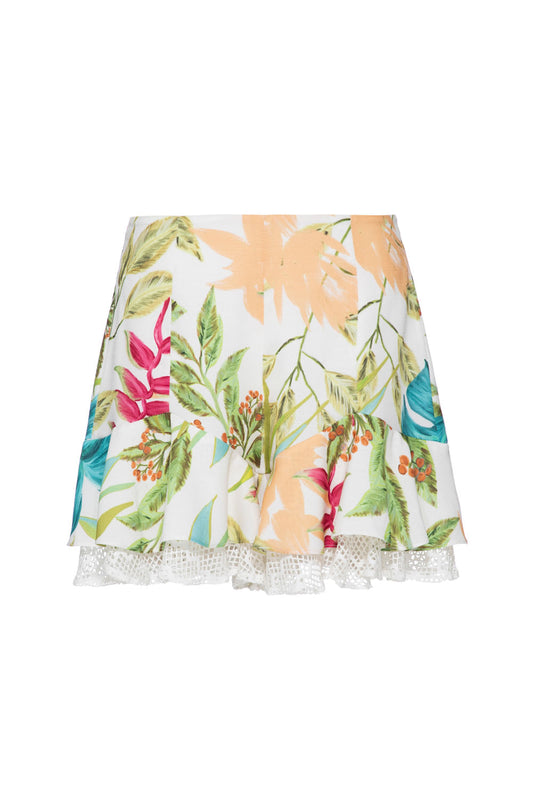 SHORT BABADO TROPICÁLIA OFF WHITE