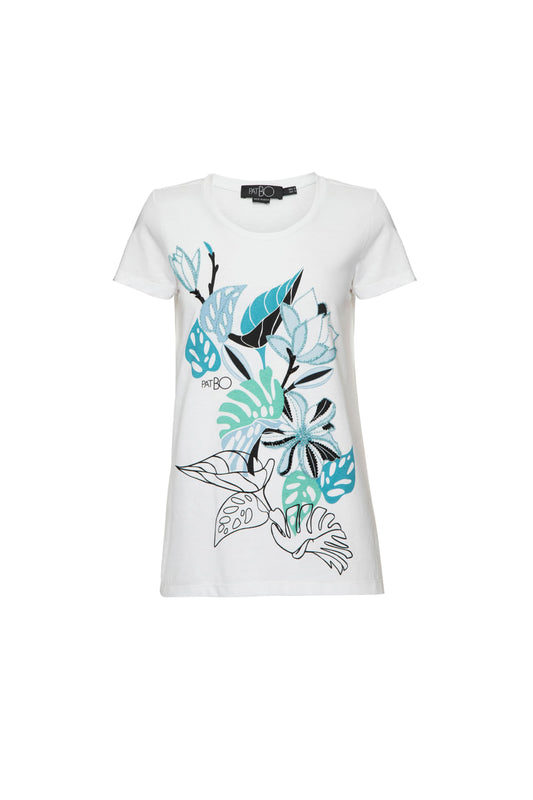 T-SHIRT FLORAL GROOVE OFF WHITE