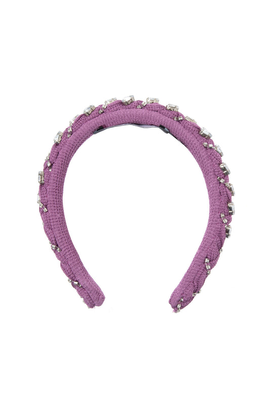 TIARA BORDADA MALHA BASEL LILAS