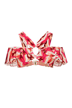 TOP BIQUÍNI BABADO TWIST ROSA