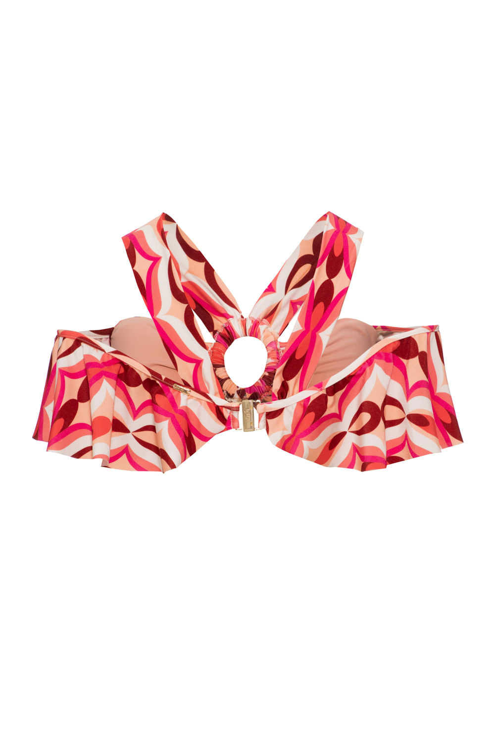 TOP BIQUÍNI BABADO TWIST ROSA