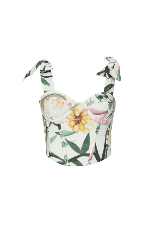 TOP CROPPED LAÇOS JASMINE OFF WHITE