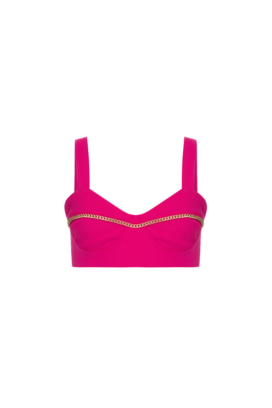 TOP CORRENTE CREPE CHAIN PINK