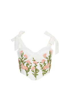 TOP CROPPED CORSET LINHO FRENCH OFF WHITE