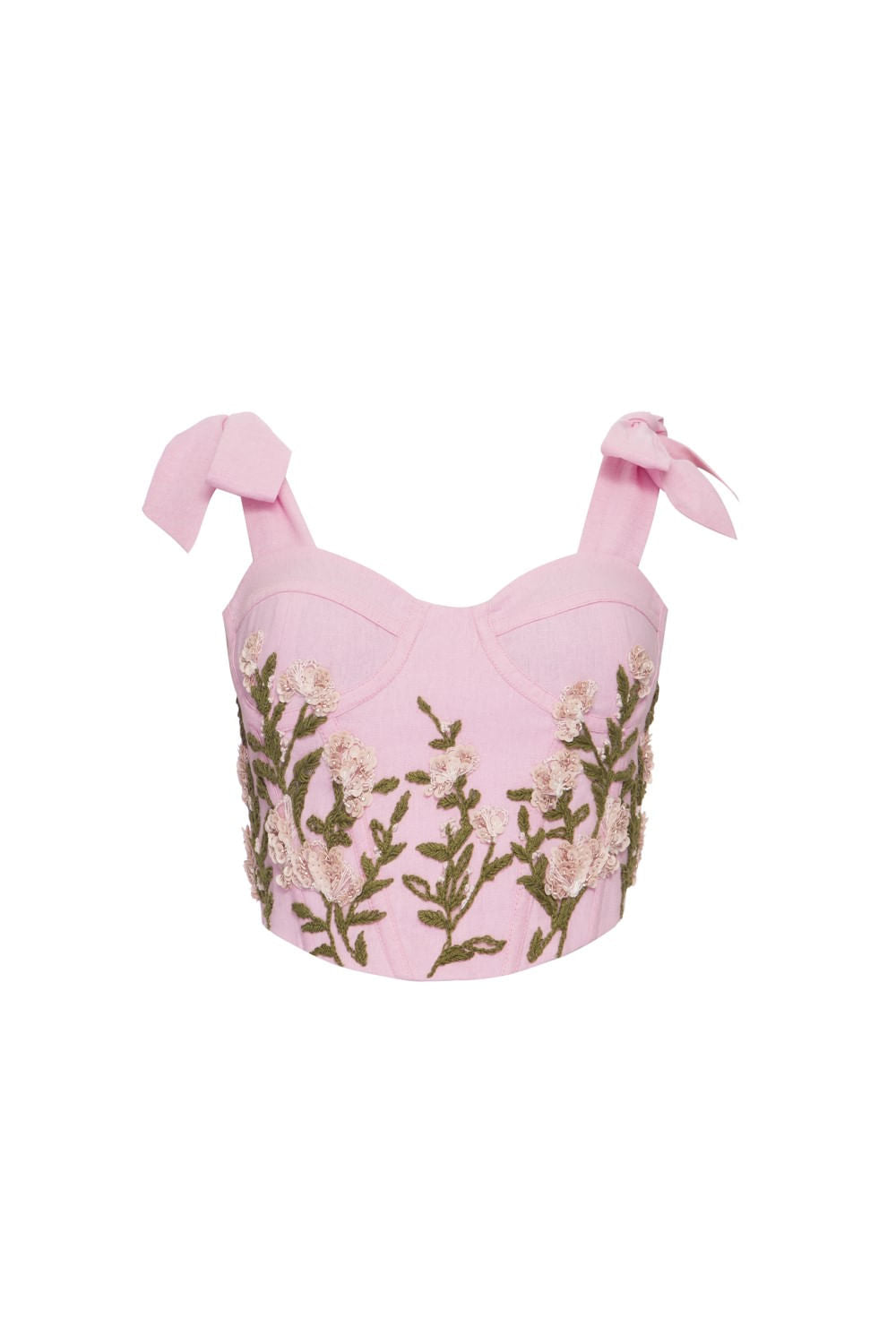 TOP CROPPED CORSET LINHO FRENCH ROSA