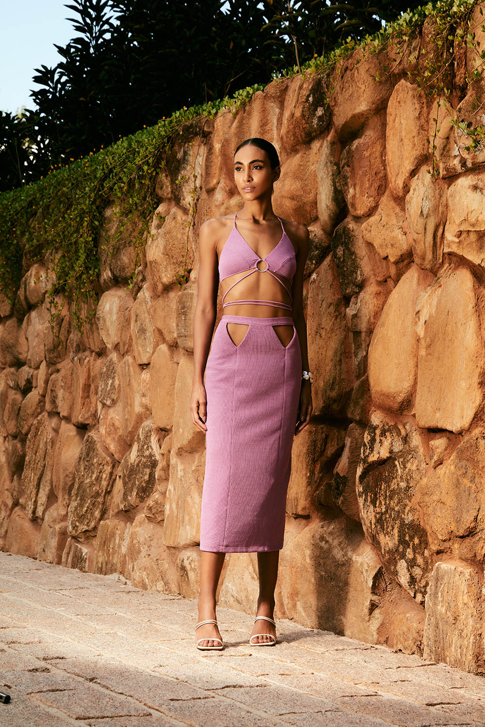 TOP ARGOLA MALHA BASEL LILAS