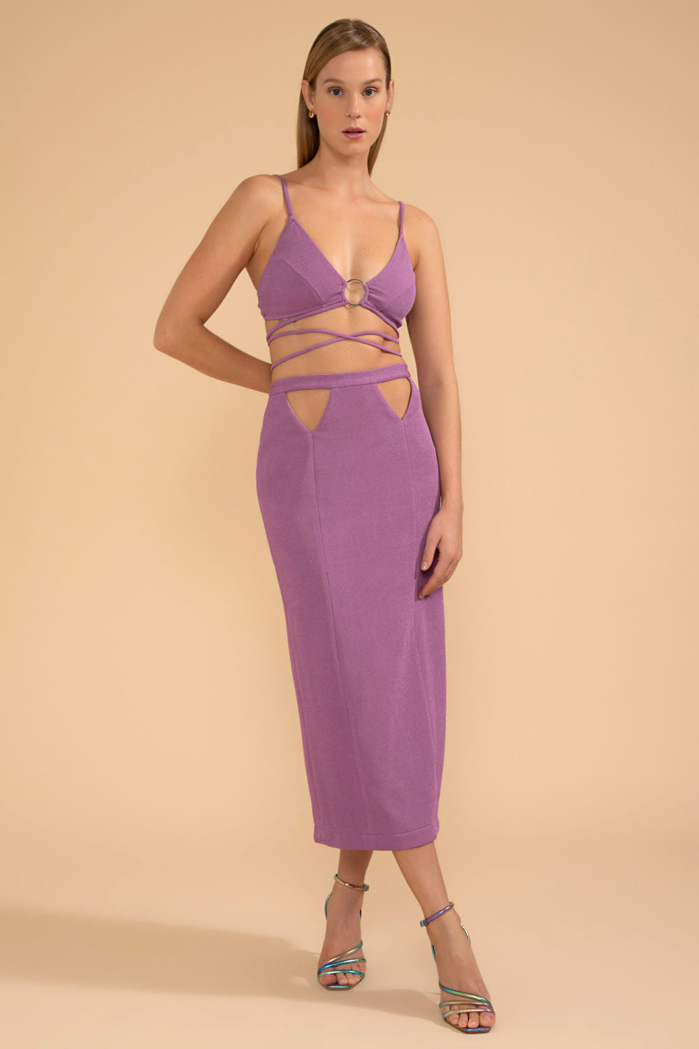 TOP ARGOLA MALHA BASEL LILAS