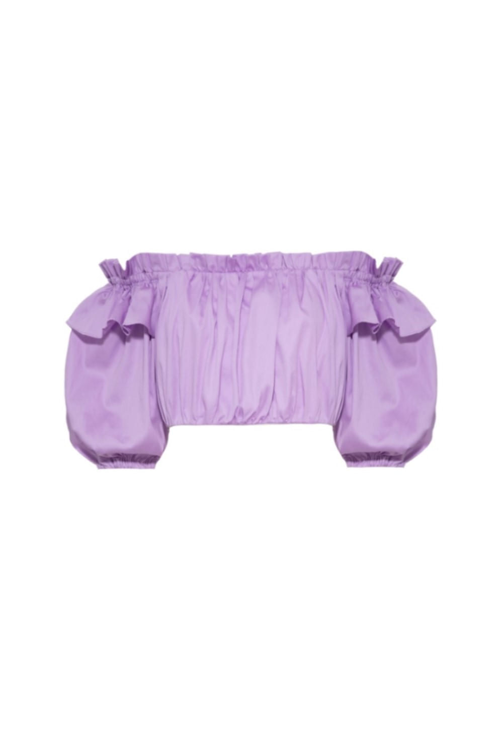 TOP CROPPED BABADO TRICOLINE JANE LILAS