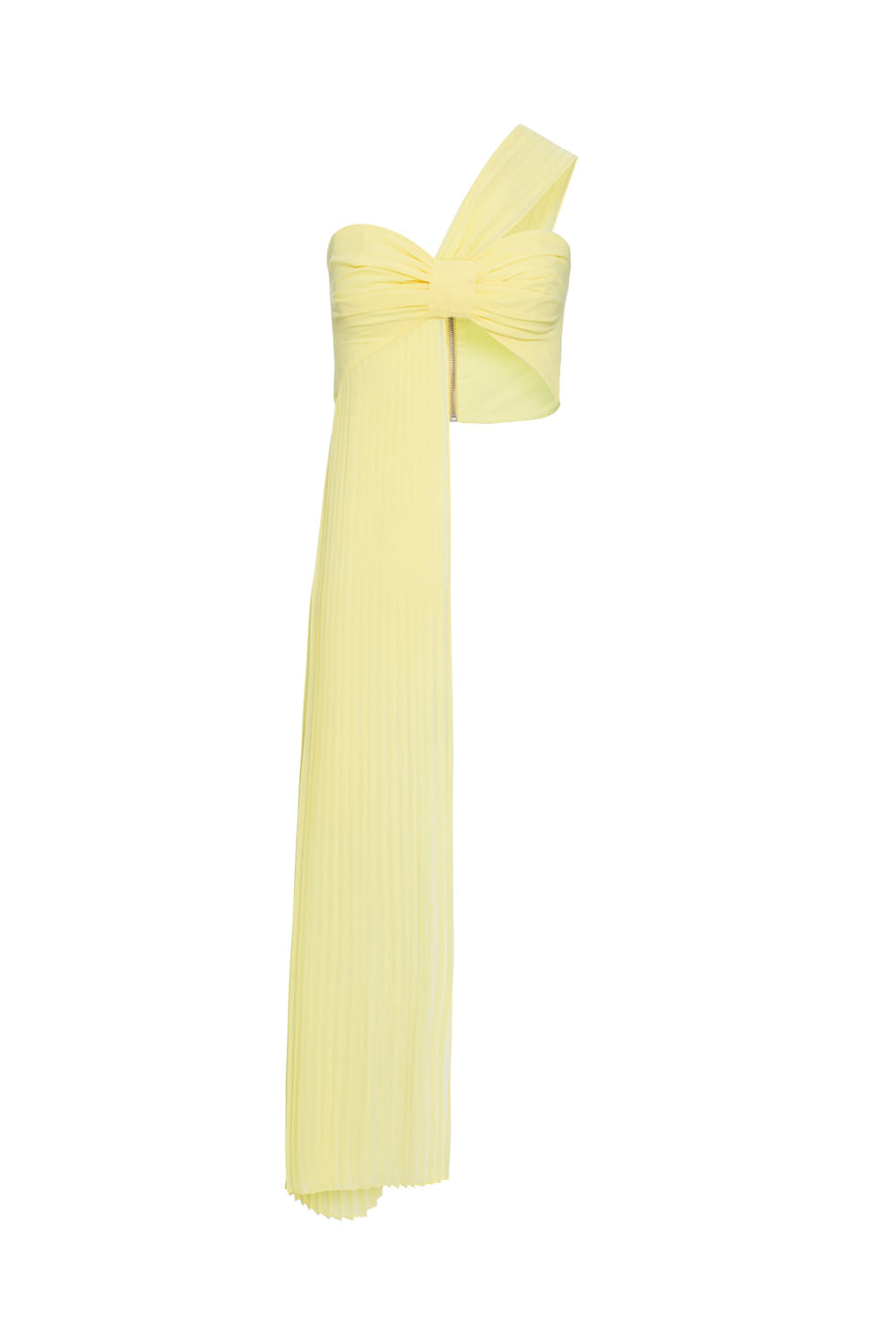 TOP OMBRO ÚNICO CHIFFON ÍRIS AMARELO