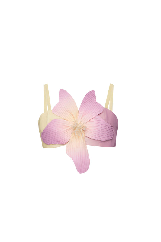 TOP CROPPED FLOR DEGRADÊ CATHERINE LILAS