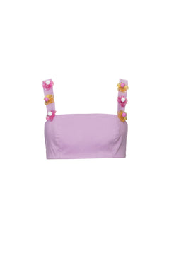 TOP CROPPED BORDADO TRICOLINE JANE LILAS