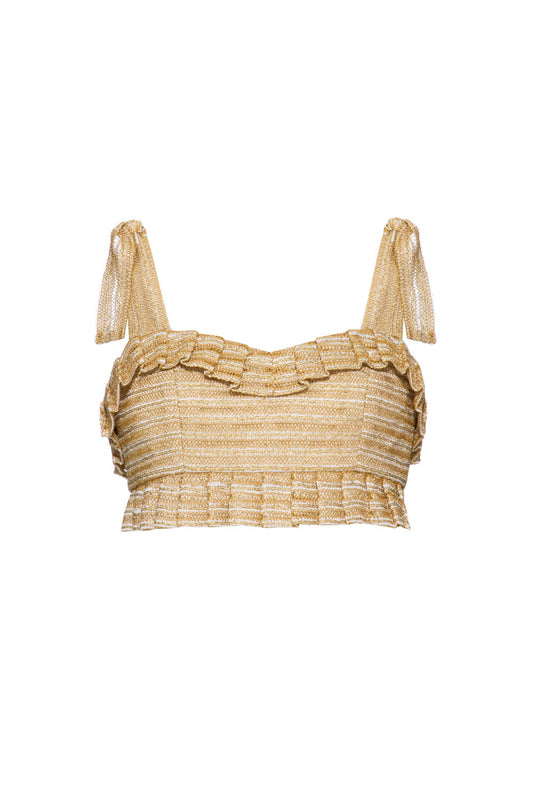 TOP BABADO ENTREMEIO TIPPI DOURADO