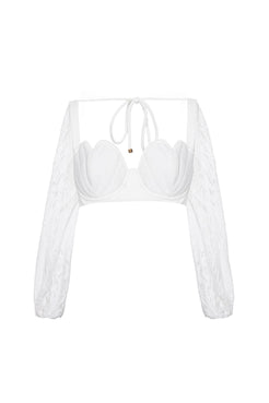TOP MANGAS TELA FARROW OFF WHITE