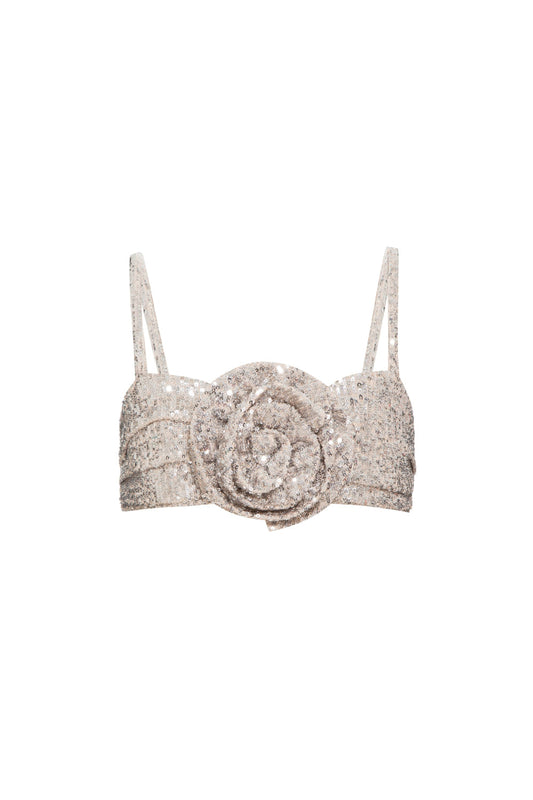 TOP CROPPED FLOR FAIR LADY PRATA