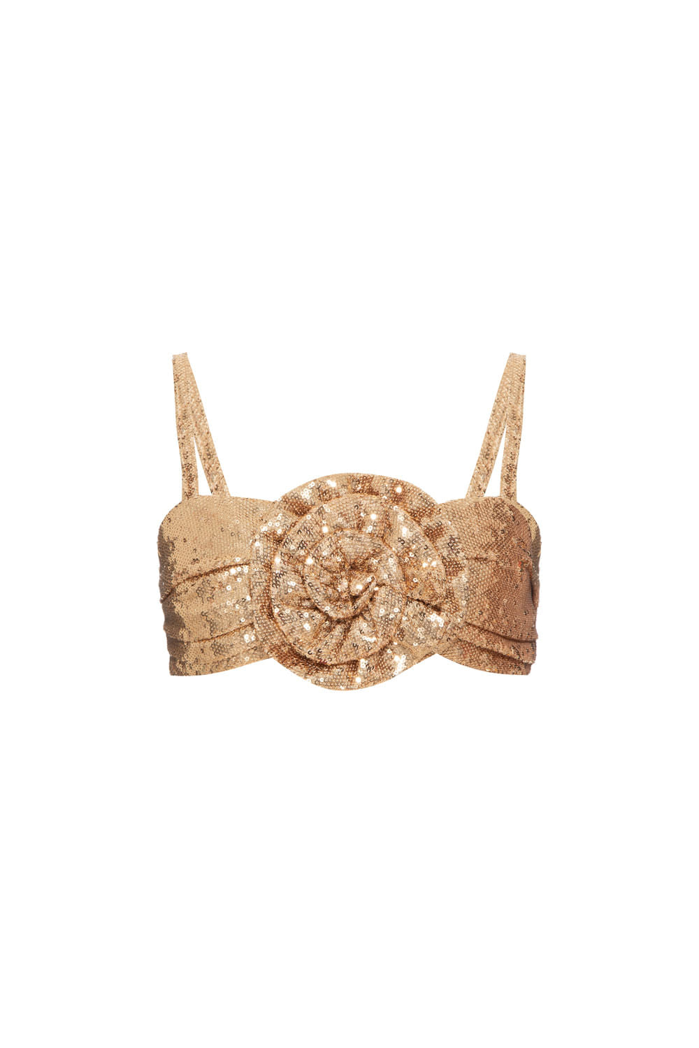 TOP CROPPED FLOR FAIR LADY DOURADO