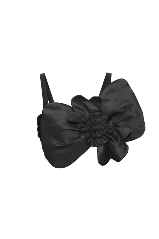 TOP CROPPED FLOR PARTY TATE PRETO
