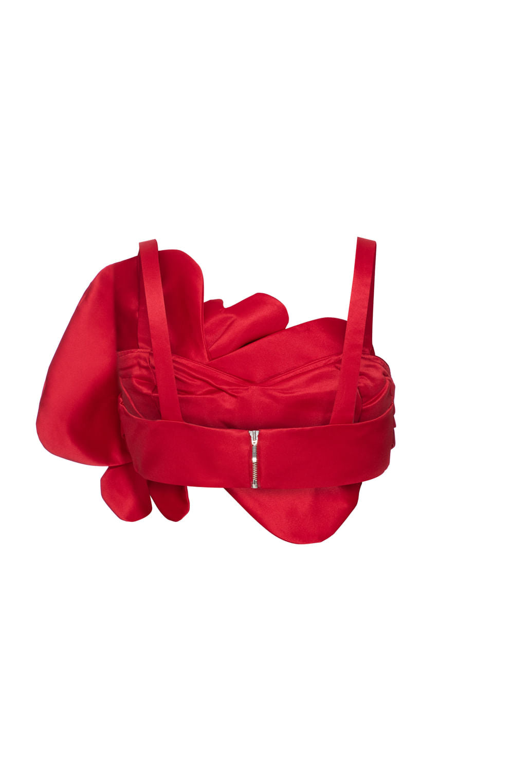 TOP CROPPED FLOR PARTY TATE VERMELHO