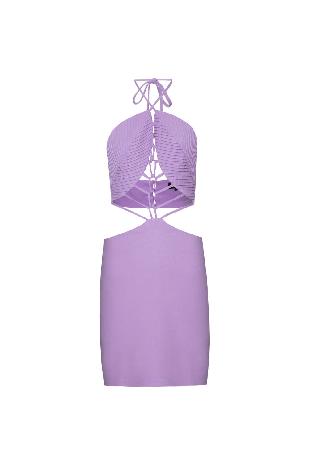 VESTIDO CURTO TIRAS LINHO BALNEÁRIO LILAS