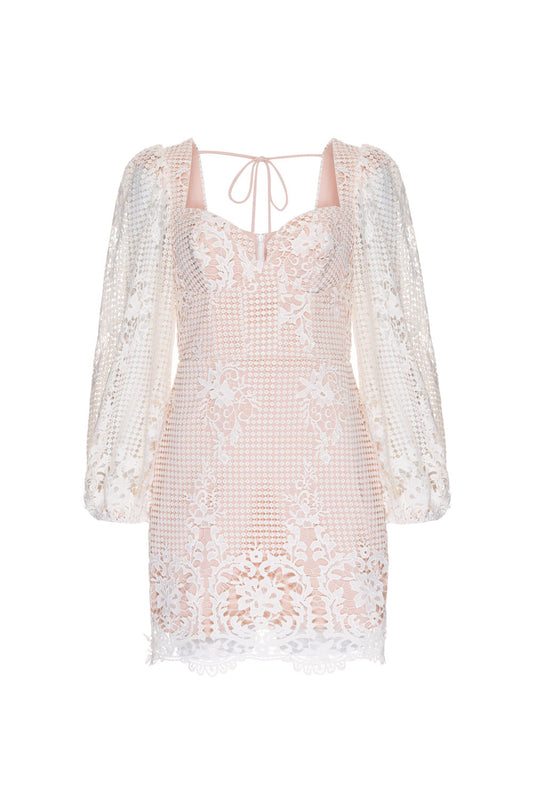 VESTIDO CURTO GUIPIR BIRKIN OFF WHITE
