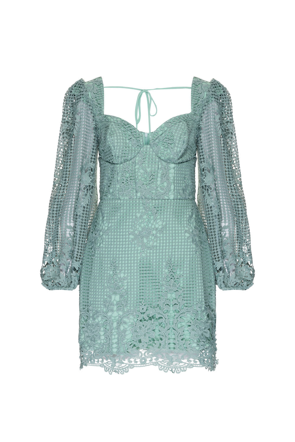 VESTIDO CURTO GUIPIR BIRKIN VERDE