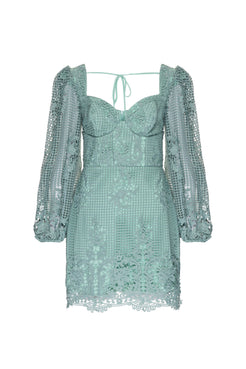 VESTIDO CURTO GUIPIR BIRKIN VERDE