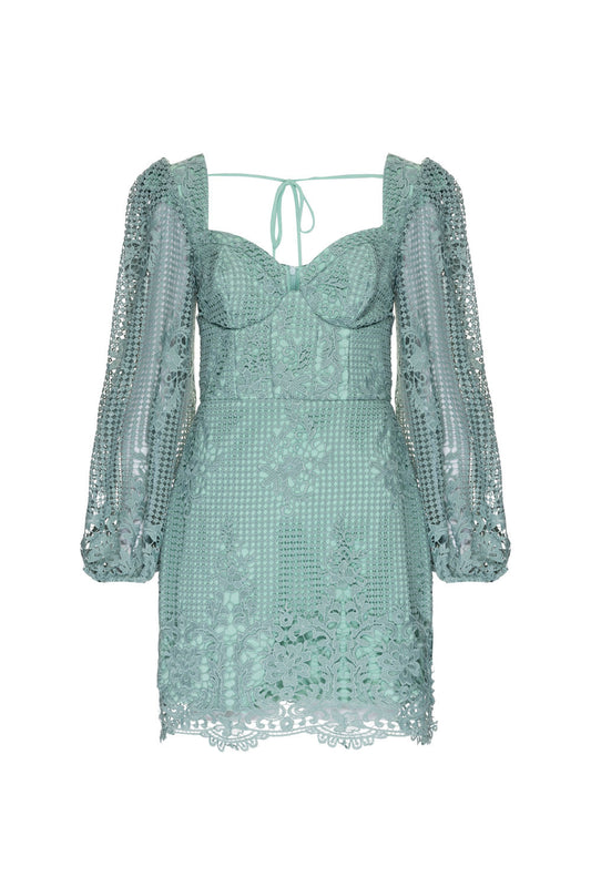 VESTIDO CURTO GUIPIR BIRKIN VERDE