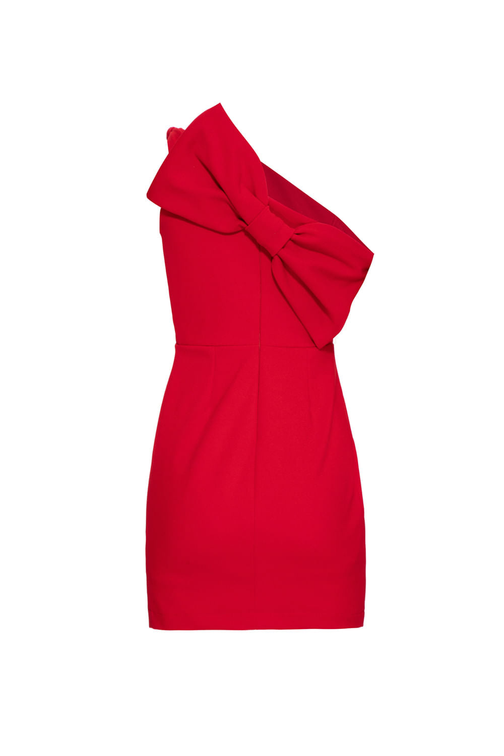 VESTIDO CURTO LAÇO CREPE DAISY VERMELHO