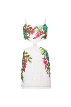 VESTIDO CURTO NÓ BOMBSHELL OFF WHITE