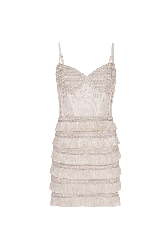VESTIDO CURTO CORSET NANCY OFF WHITE