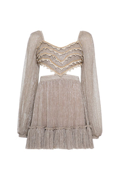 VESTIDO CURTO LUREX HARDY DOURADO