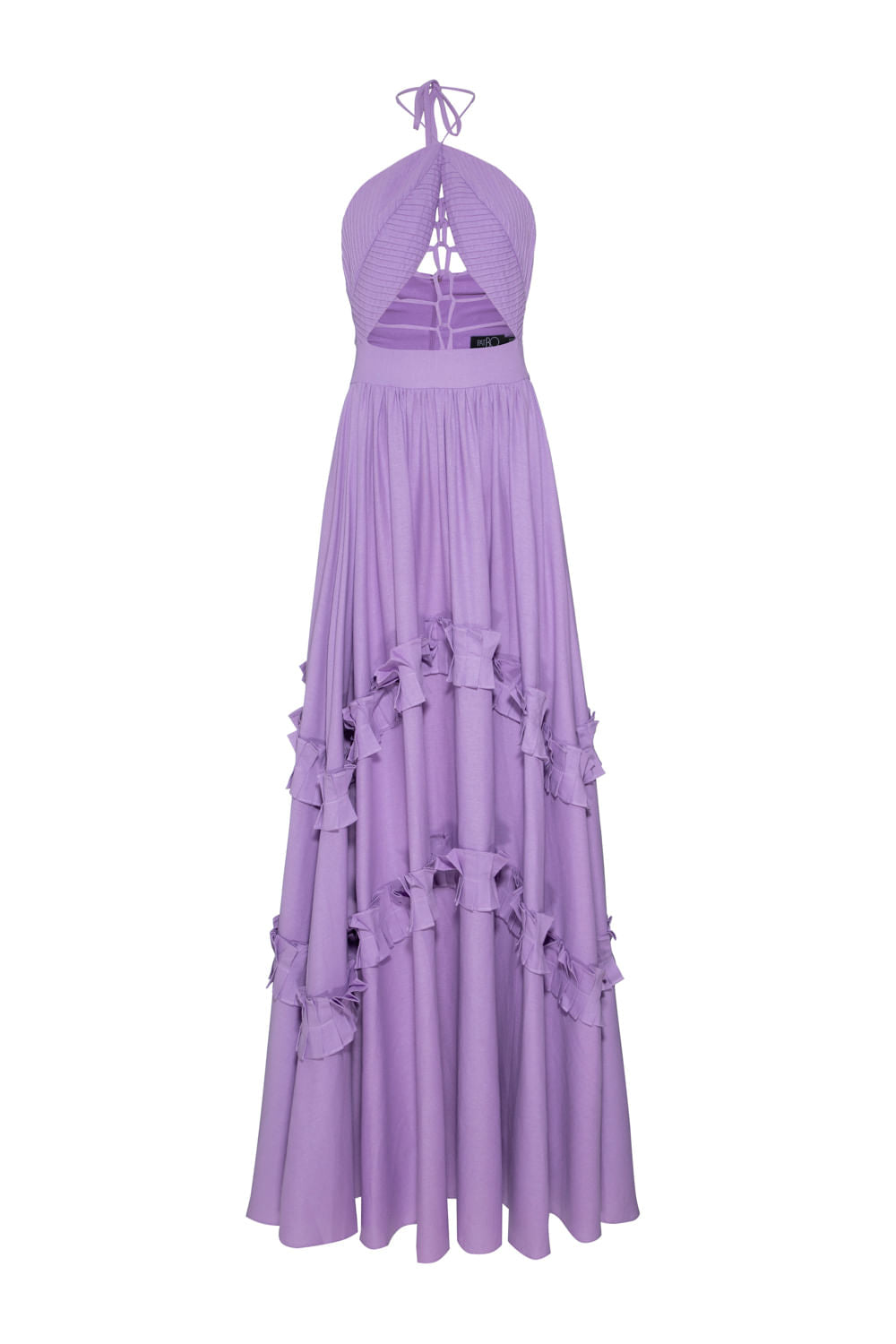 VESTIDO LONGO CAMADAS LINHO BALNEÁRIO LILAS