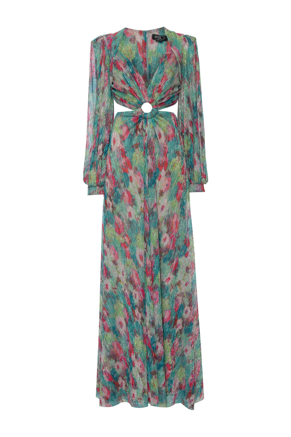 VESTIDO LONGO ARGOLA GARDEN COSMOS VERDE