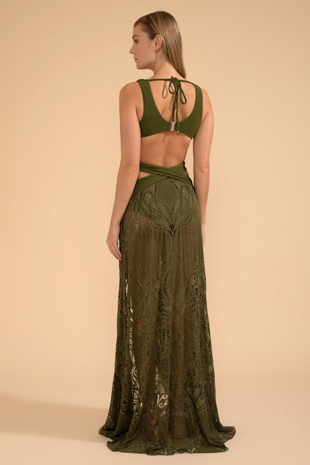 VESTIDO LONGO ARGOLAS MALHA BASEL VERDE