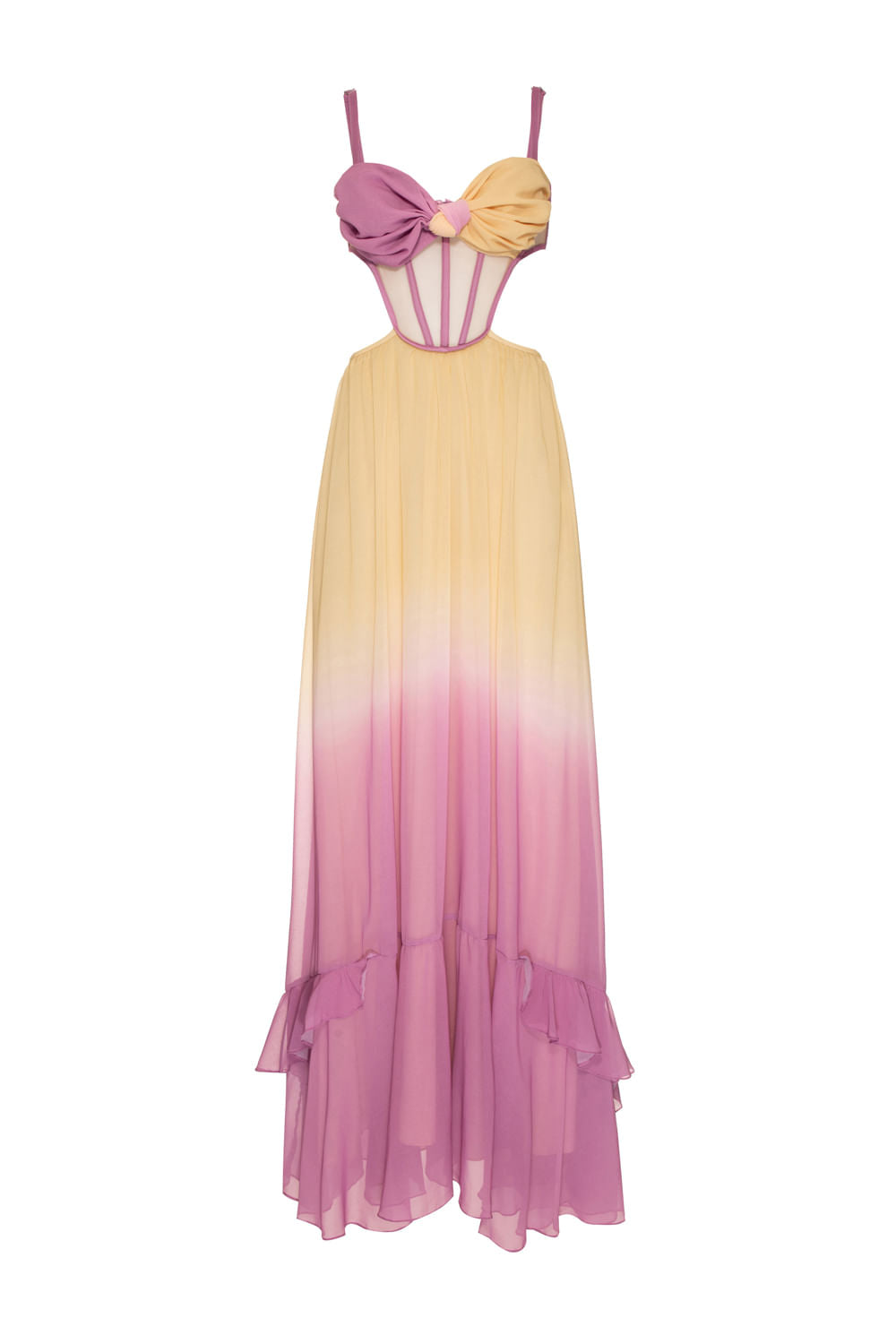 VESTIDO LONGO CORSET DEGRADÊ CATHERINE LILAS