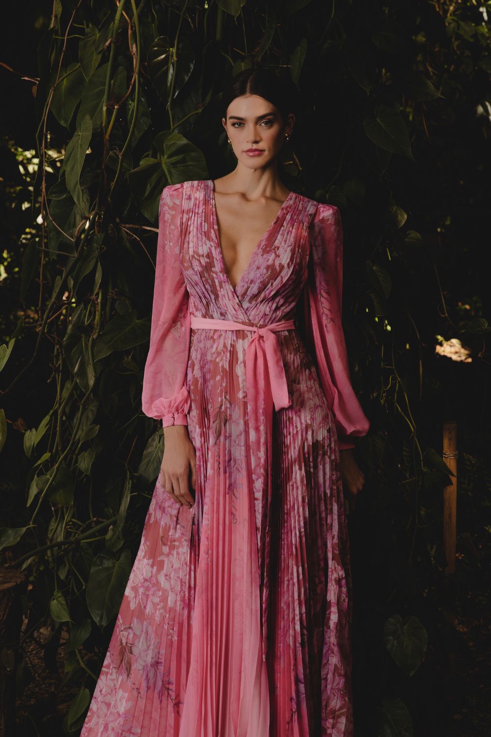 VESTIDO LONGO FAIXA COTTON CANDY ROSA