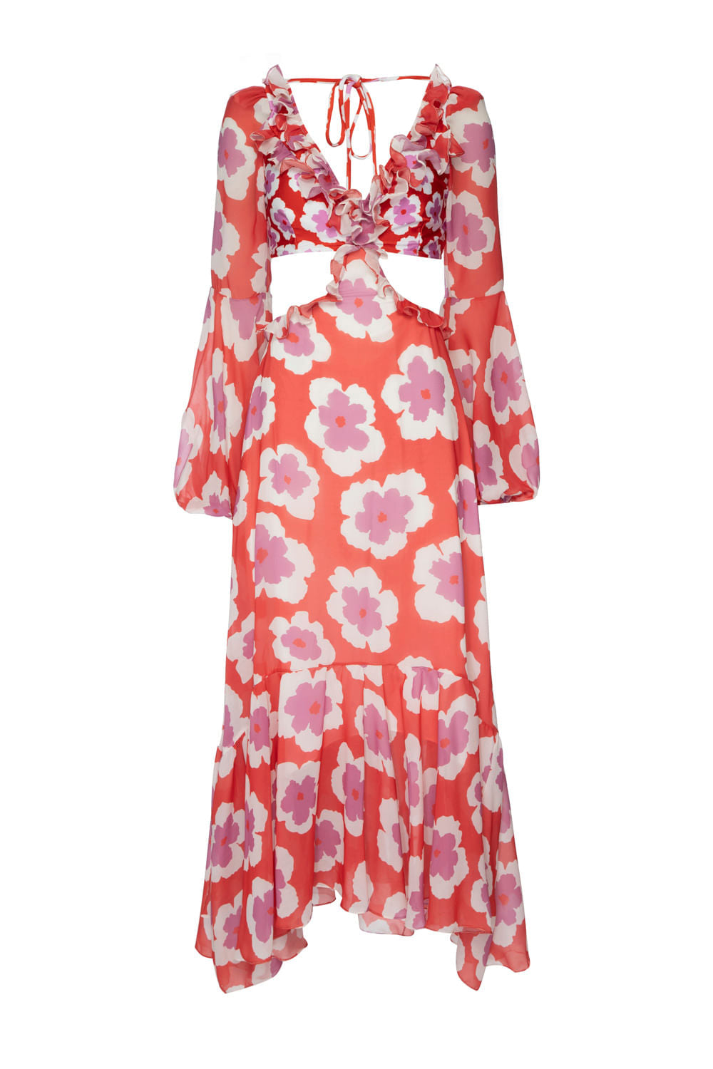 VESTIDO LONGO WIND FLOWER VERMELHO