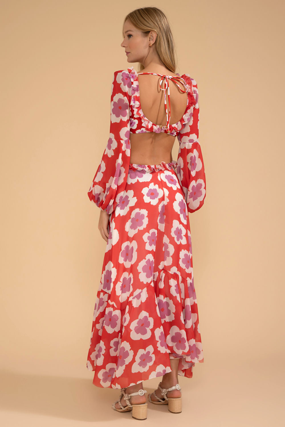 VESTIDO LONGO WIND FLOWER VERMELHO