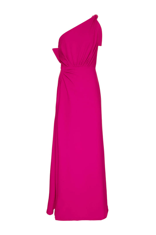 VESTIDO LONGO LAÇO CREPE DAISY PINK