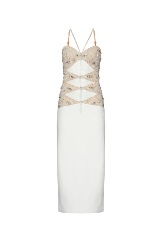 VESTIDO PATBO V23 OFF WHITE