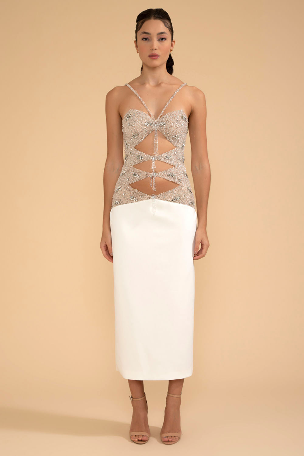 VESTIDO PATBO V23 OFF WHITE