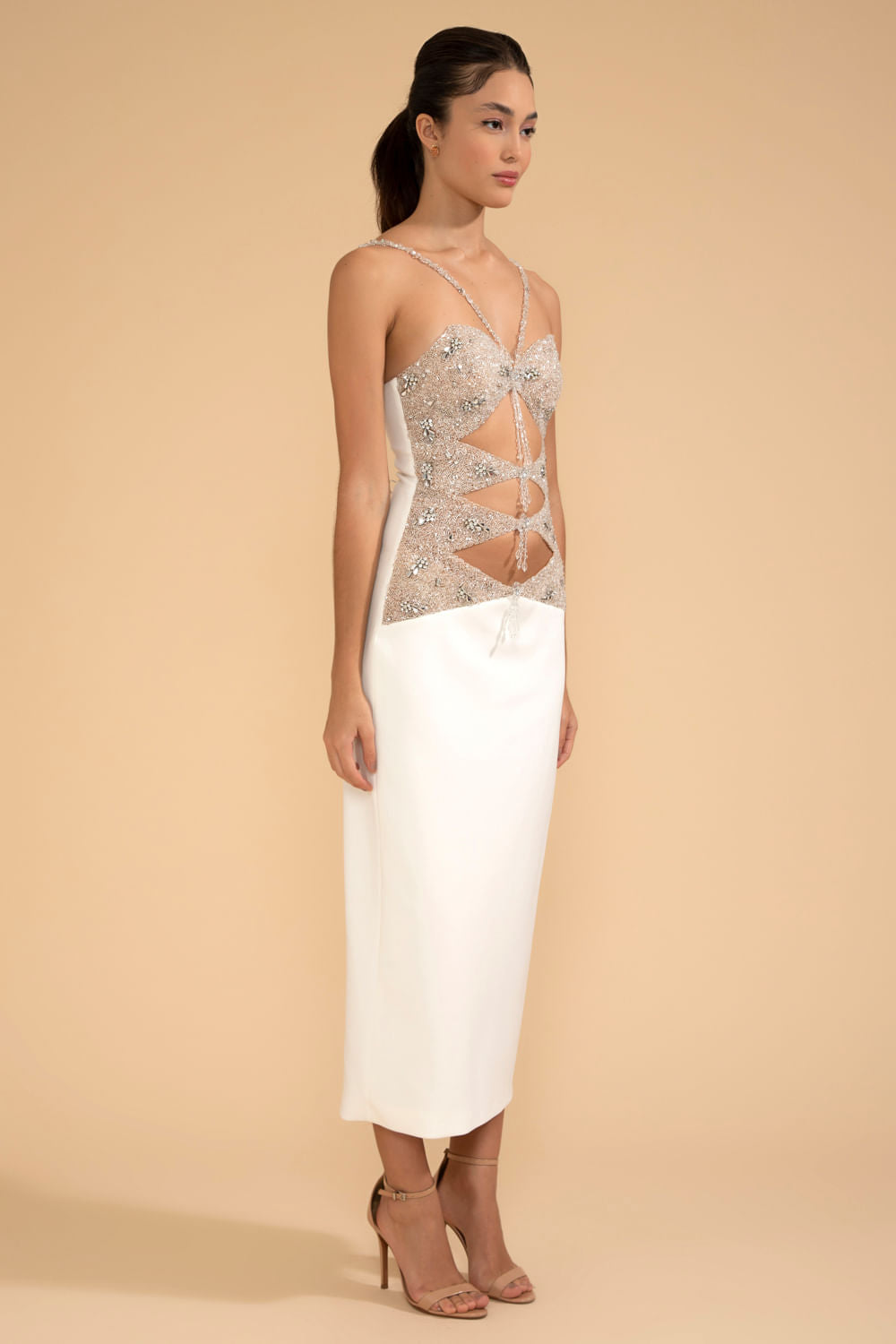 VESTIDO PATBO V23 OFF WHITE