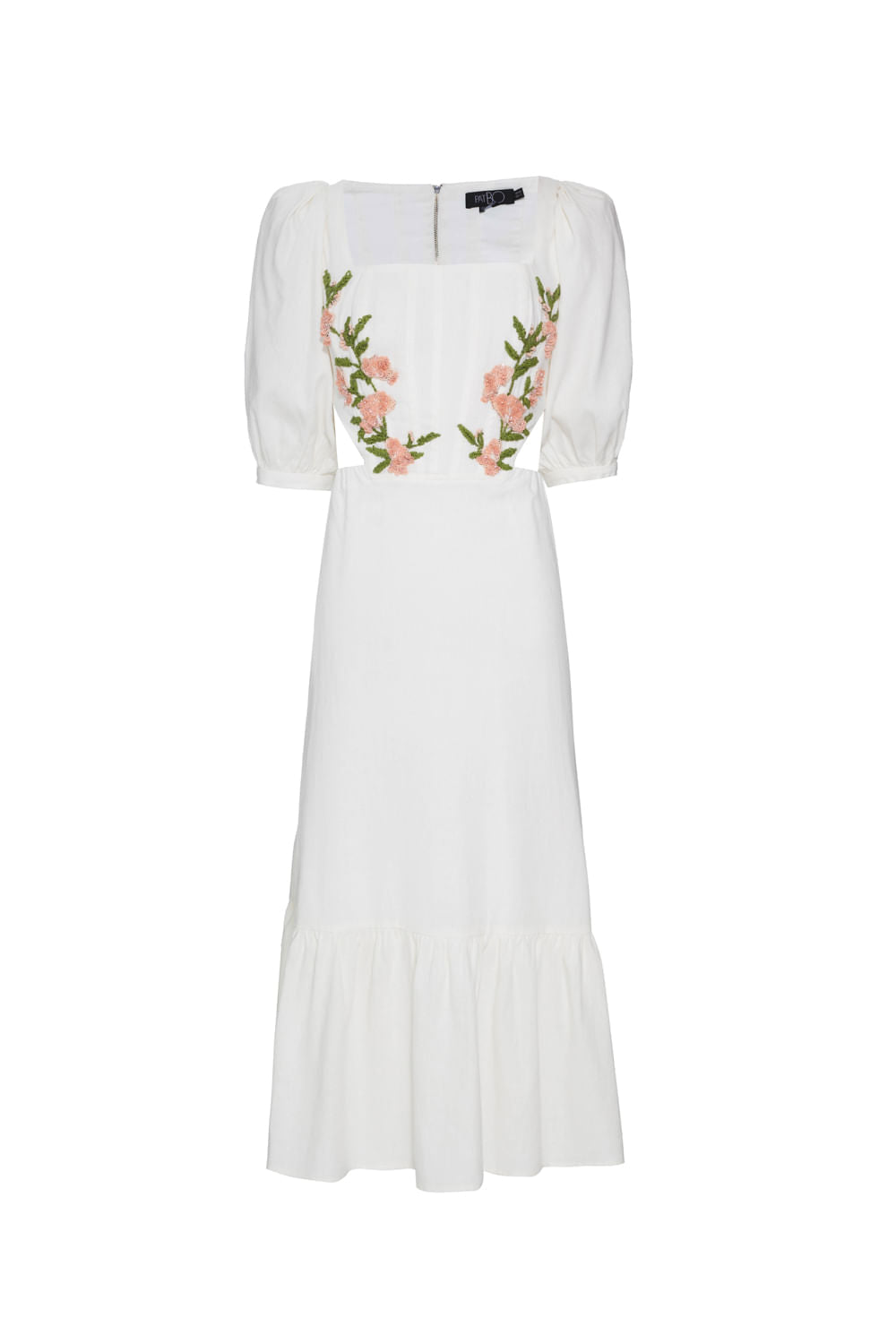 VESTIDO MÍDI CORSET LINHO FRENCH OFF WHITE