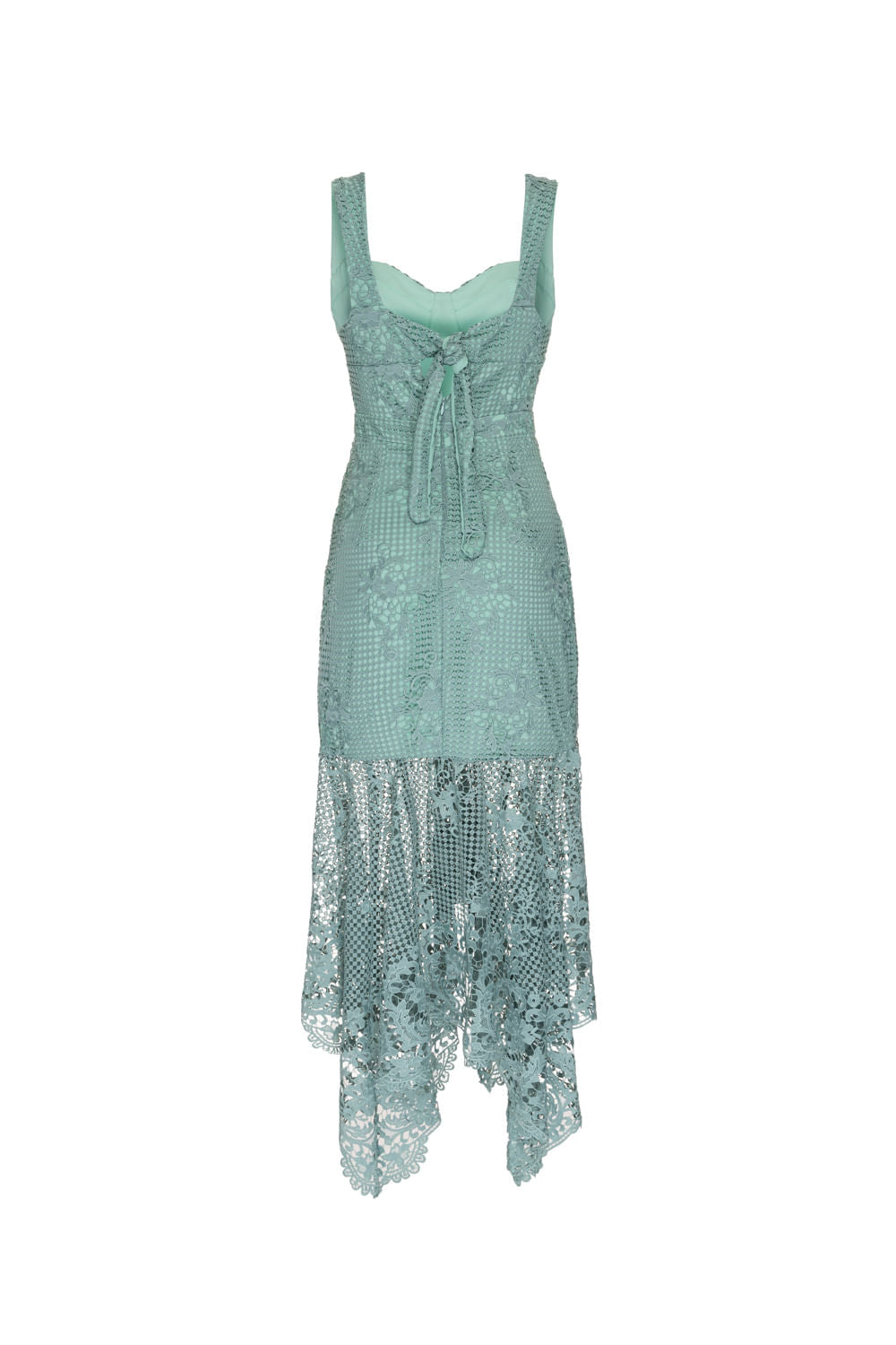 VESTIDO MÍDI GUIPIR BIRKIN VERDE