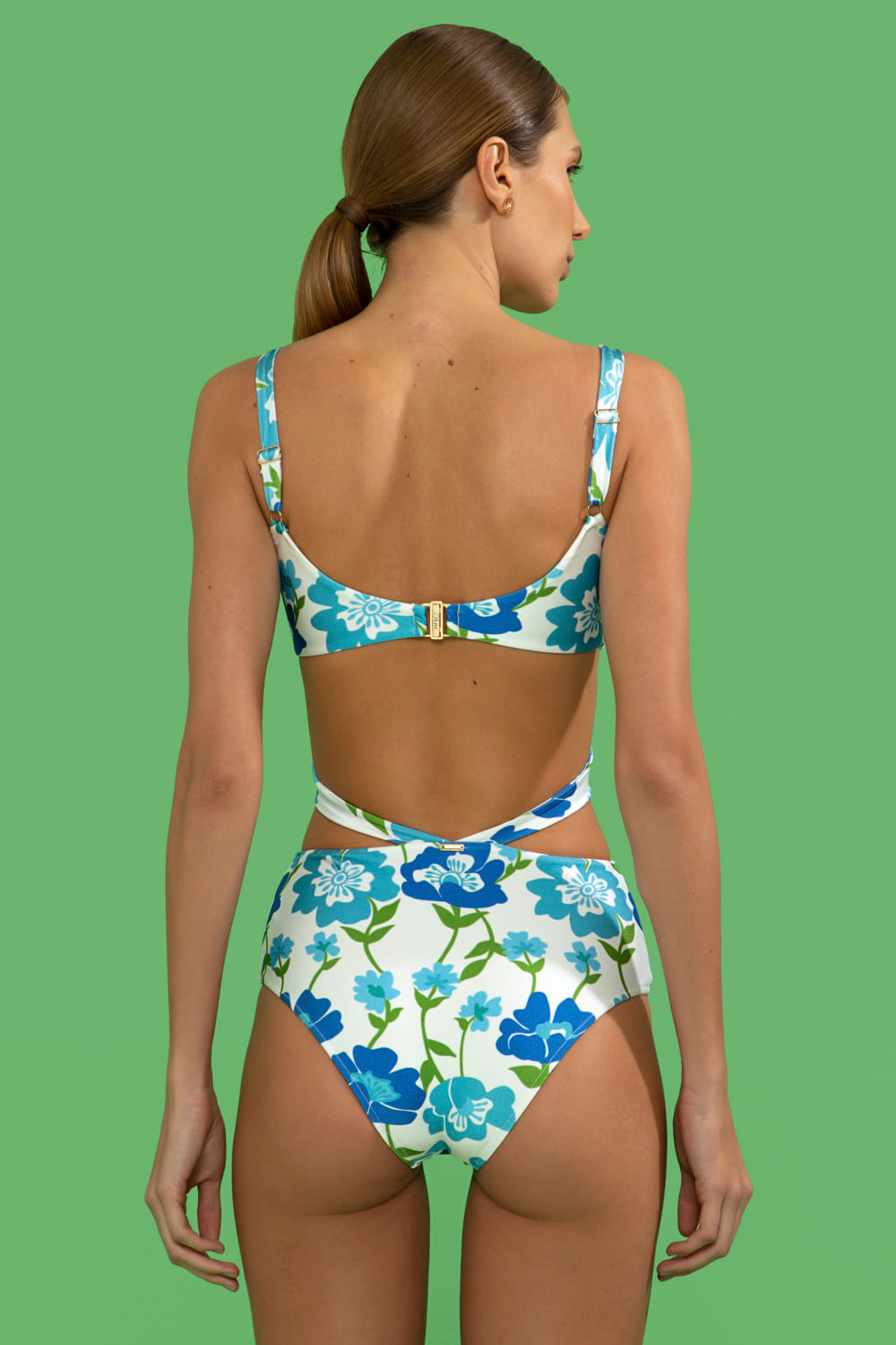 BODY TORÇÃO RETRÔ FLOWER OFF WHITE
