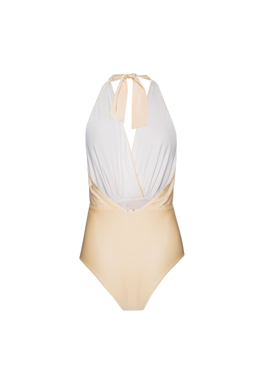 BODY FOLHA NERVURAS LYCRA FEMME OFF WHITE