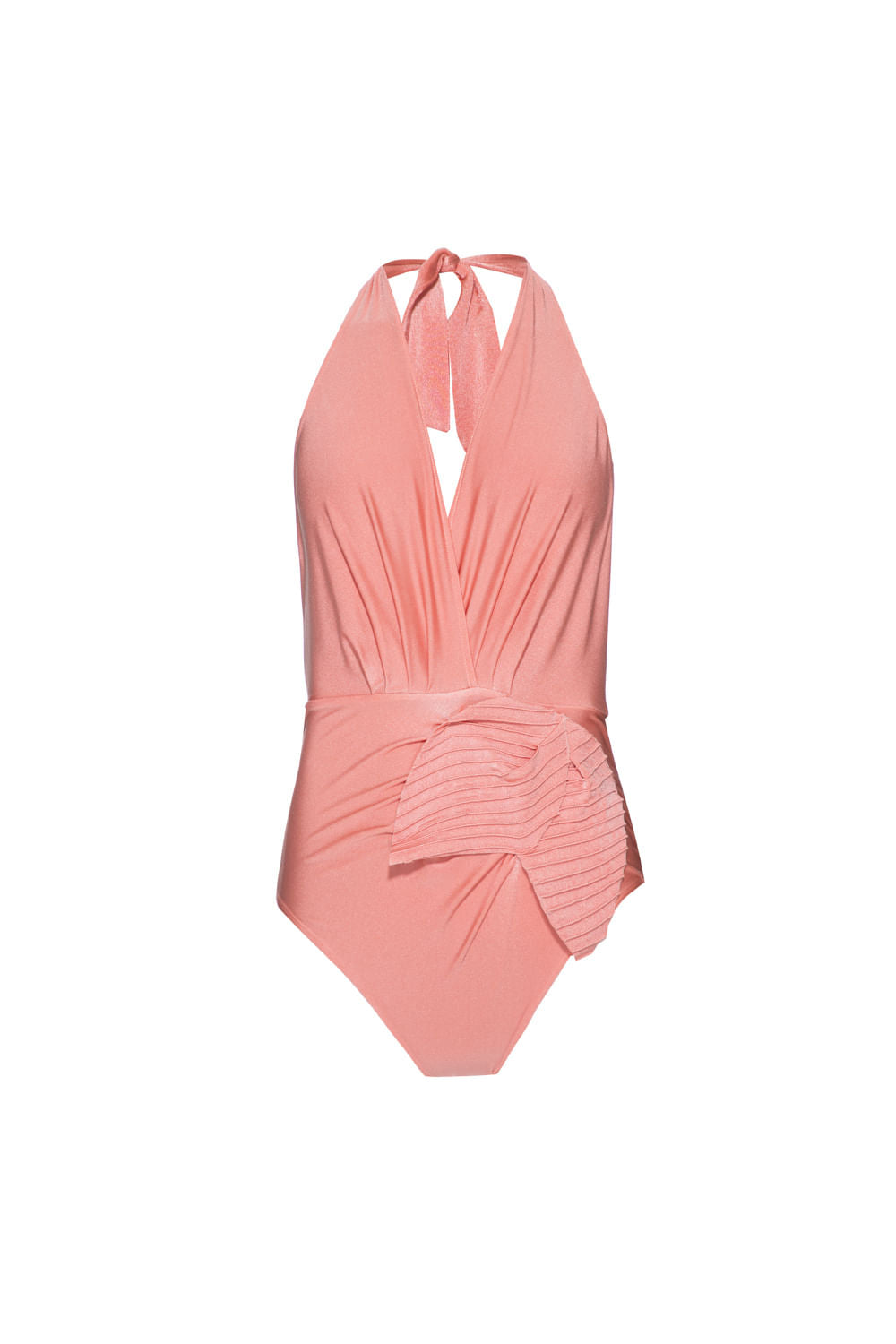 BODY FOLHA NERVURAS LYCRA FEMME CORAL