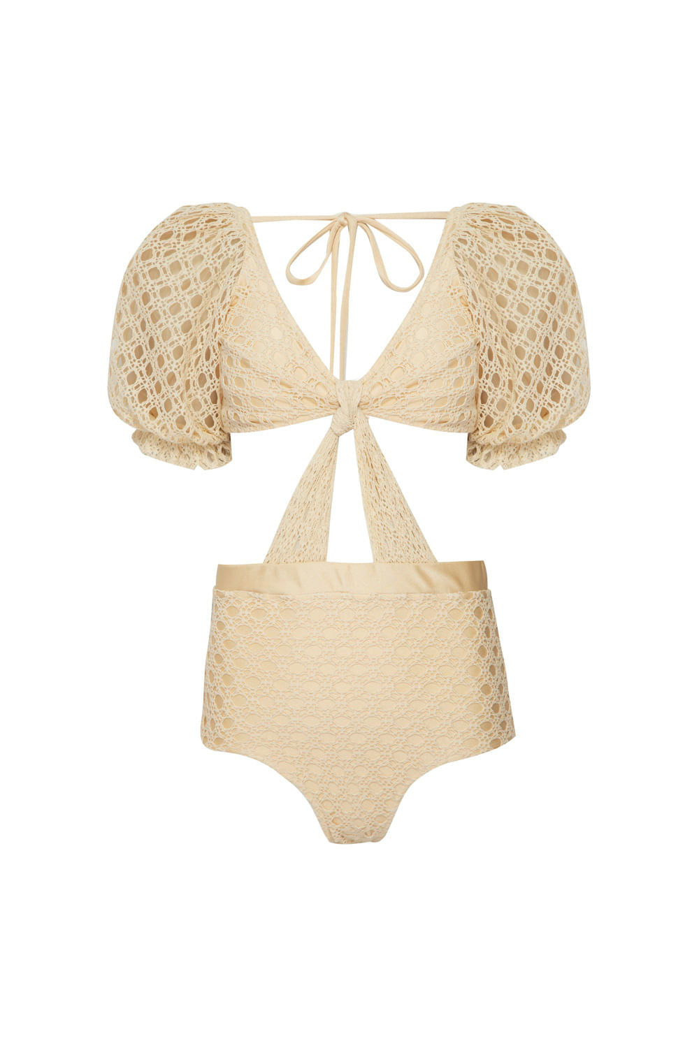 BODY MANGA BUFANTE LYCRA FEMME OFF WHITE