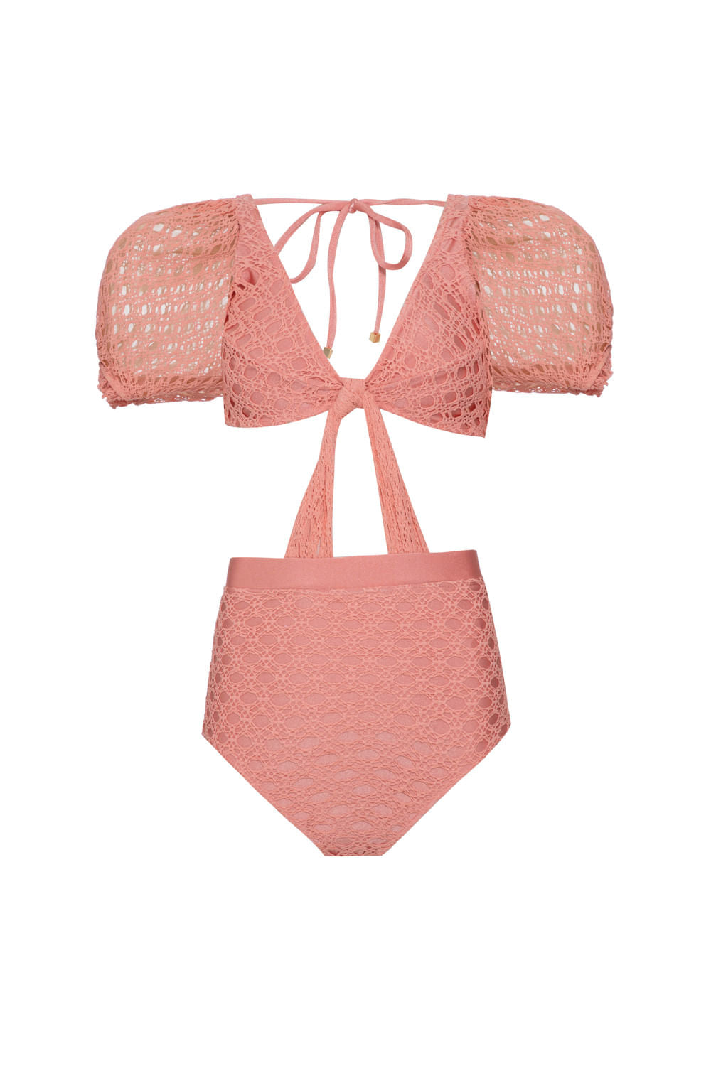 BODY MANGA BUFANTE LYCRA FEMME CORAL