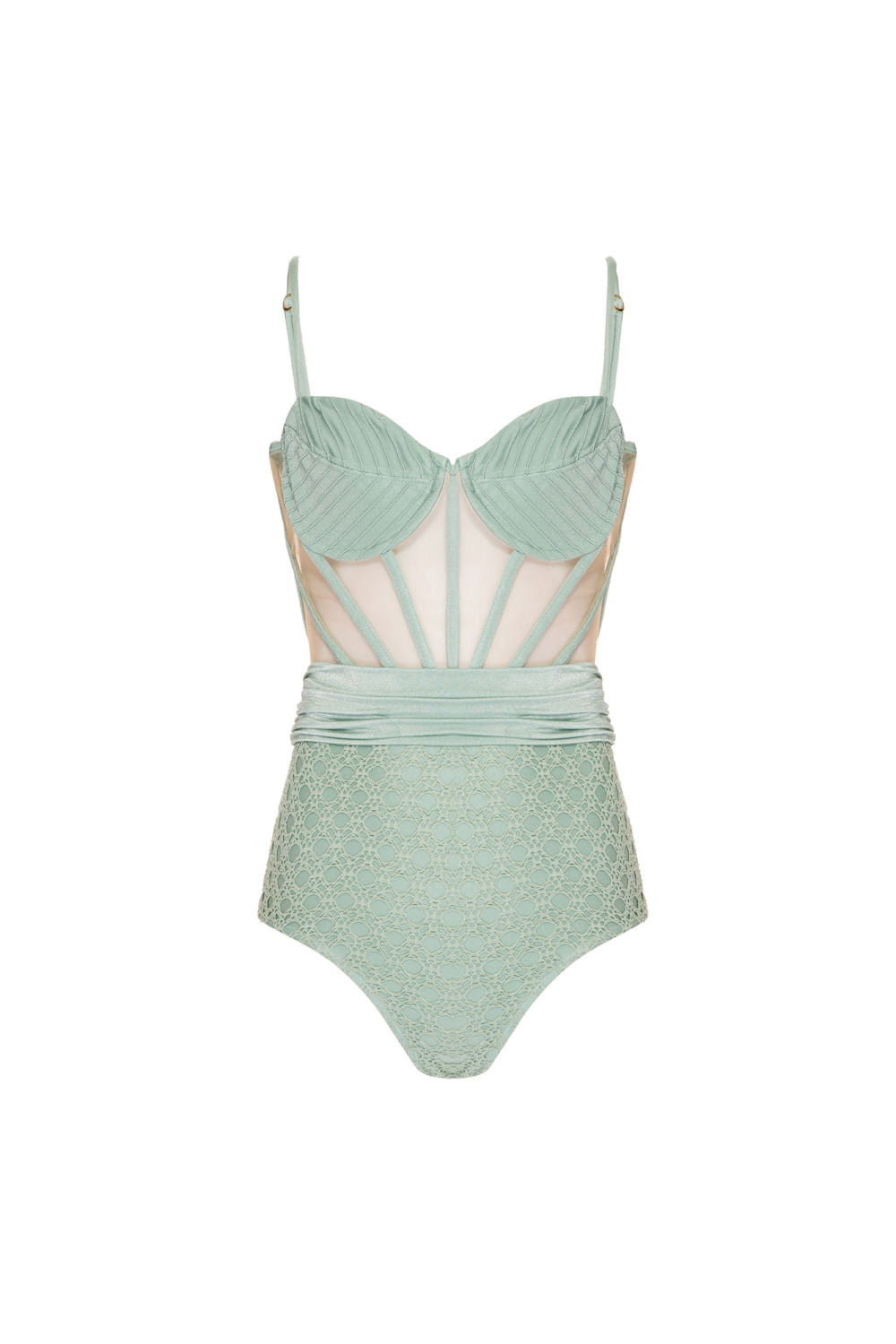 BODY CORSET LYCRA FEMME VERDE